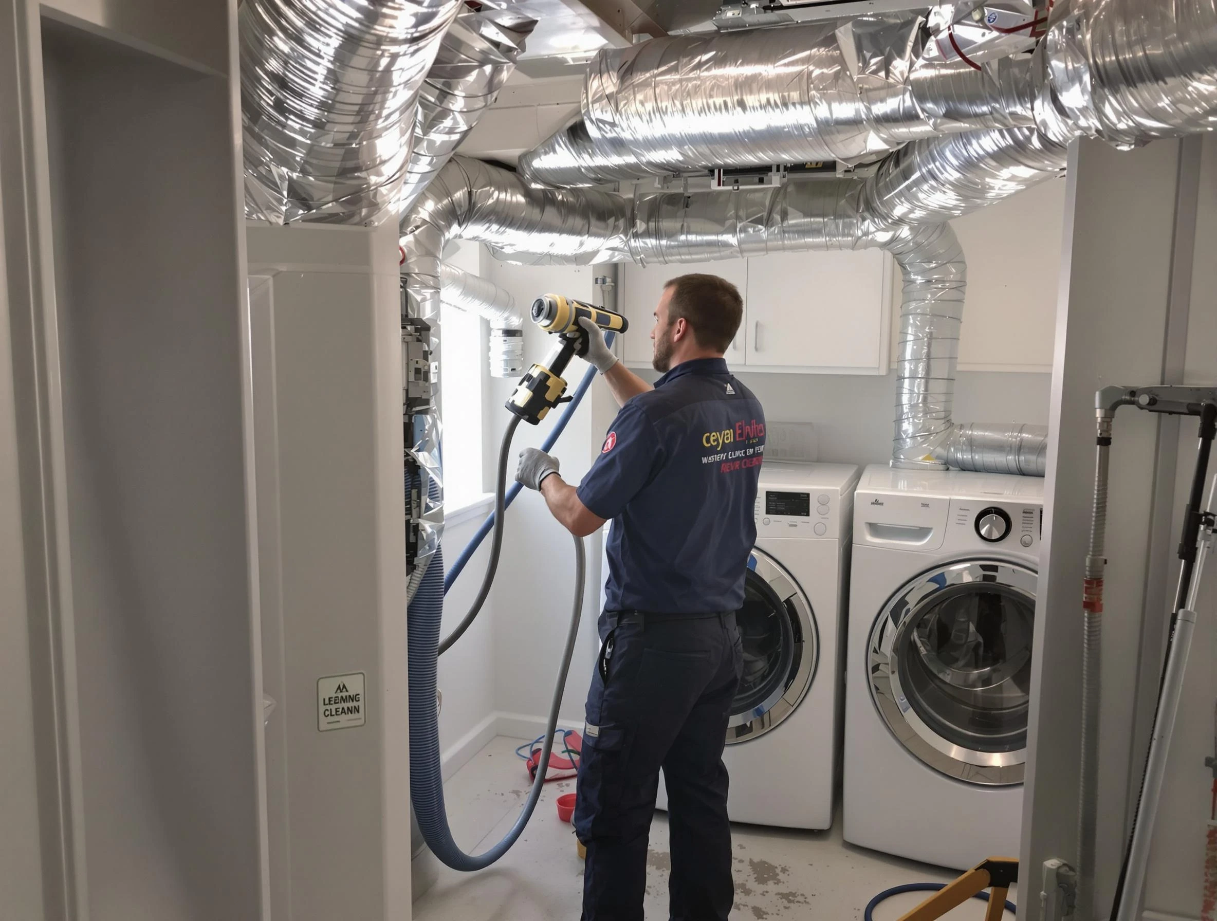 Acton Dryer Vent Cleaning specialist using advanced equipment for thorough duct cleaning in Acton